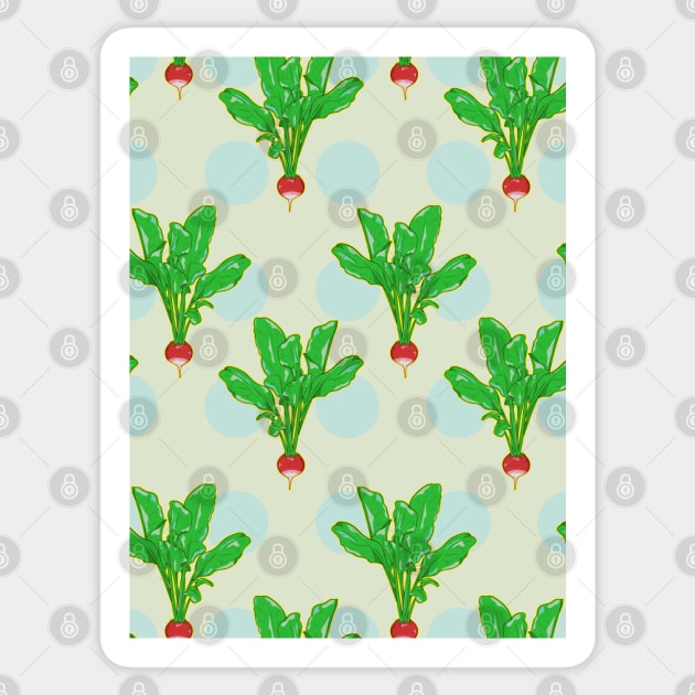 Radish Pattern Sticker by mailboxdisco